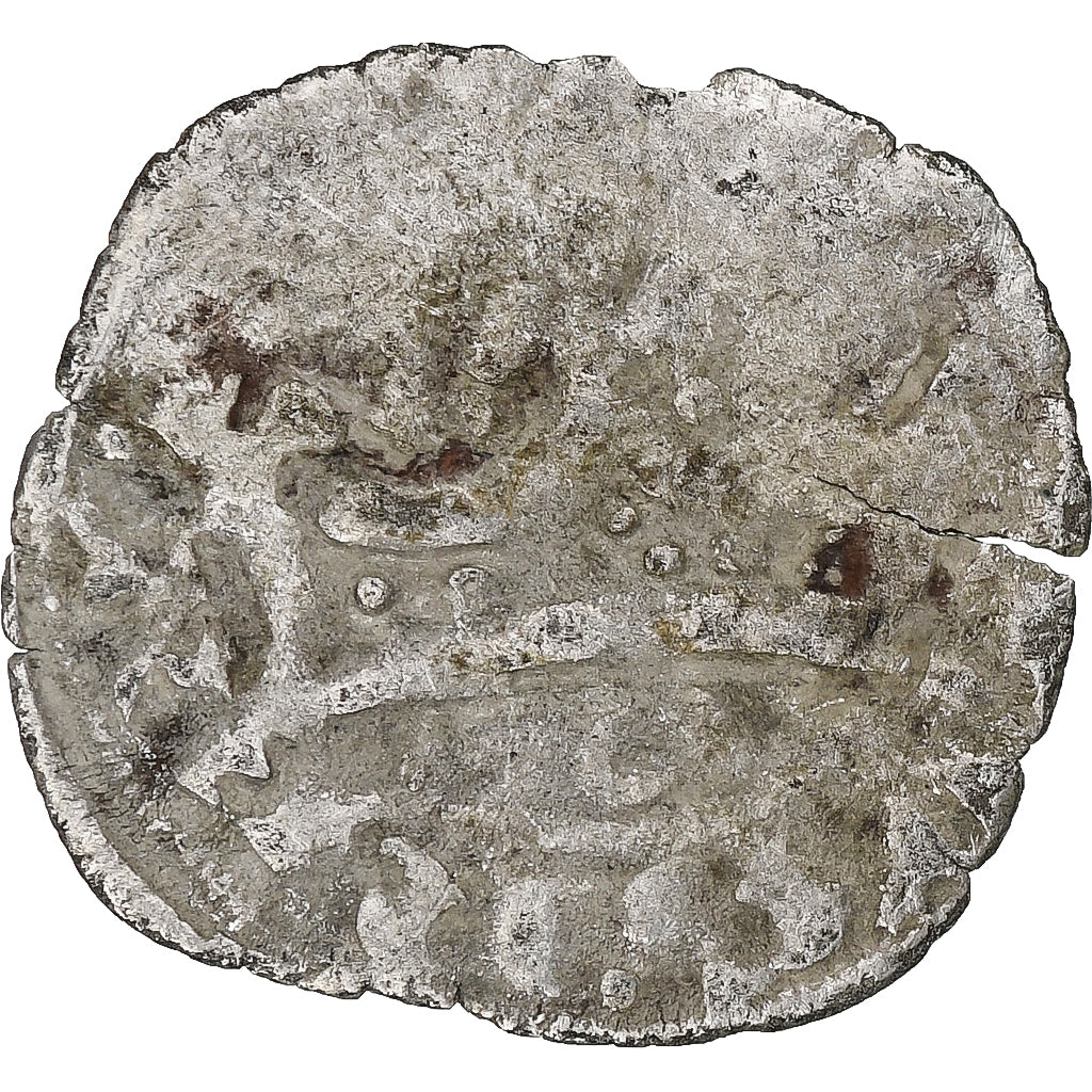 France, Charles IV, Double Parisis, 1323-1328, Billon, TB, Duplessy:244b