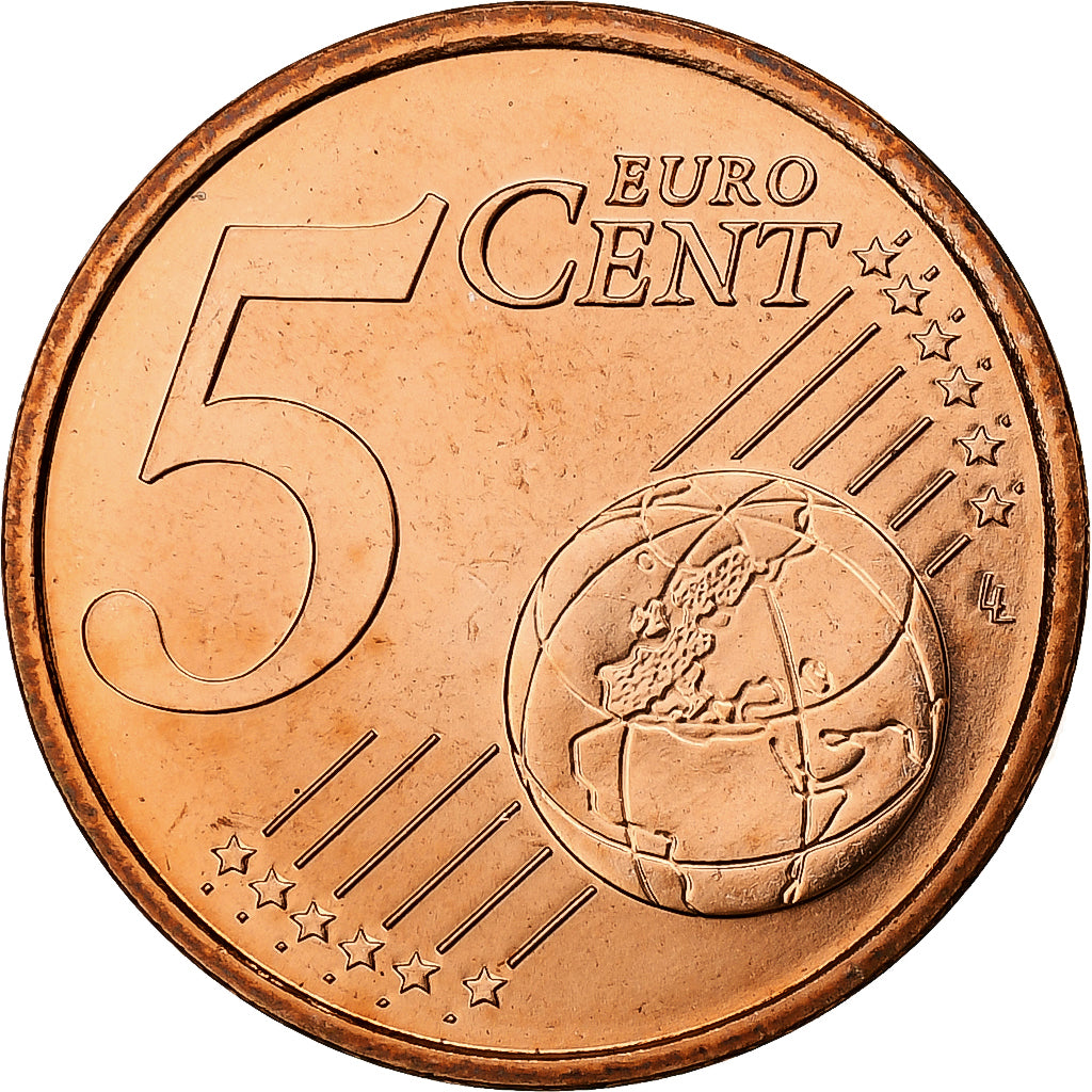 Francja, 5 Euro Cent, 2003, MDP, BU, MS(64), Miedź platerowana stalą, KM:1284