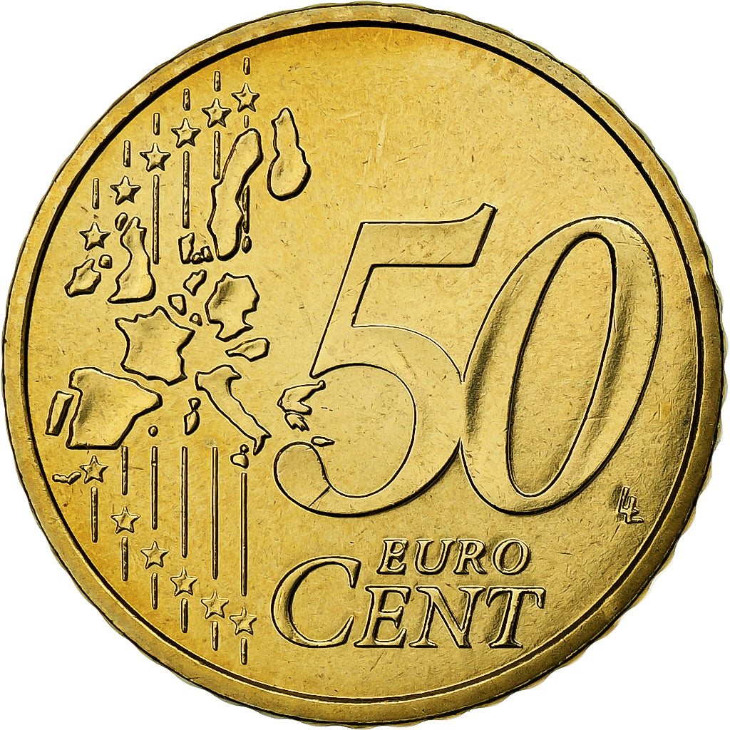 Francja, 50 Euro Cent, 2003, MDP, BU, MS(64), Nordic gold, KM:1287