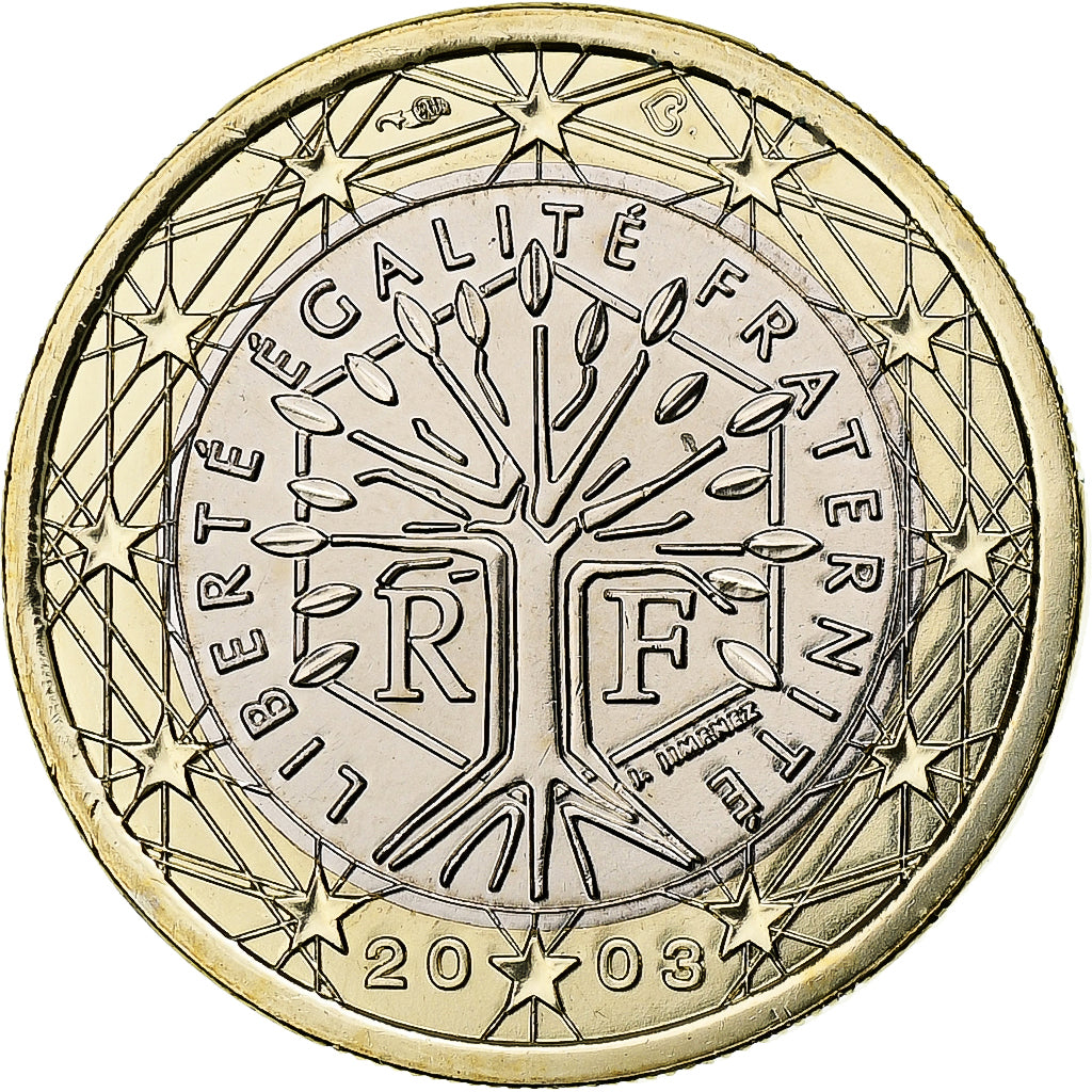 Francja, Euro, 2003, MDP, BU, MS(64), Bimetaliczny, KM:1288
