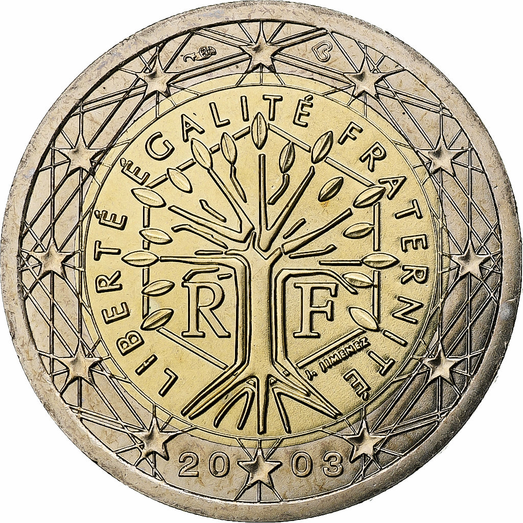 France, 2 Euro, 2003, MDP, BU, SPL+, Bimétallique, KM:1289