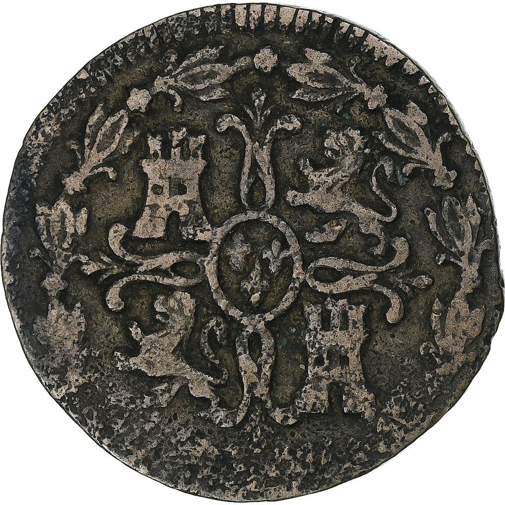 Spanien, Ferdinand VII, 8 Maravedis, 1823, Pamplona, Kupfer, S+