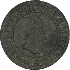 França, Henri IV, Double Tournois, 1603, Paris, Cobre, EF(40-45), CGKL:222
