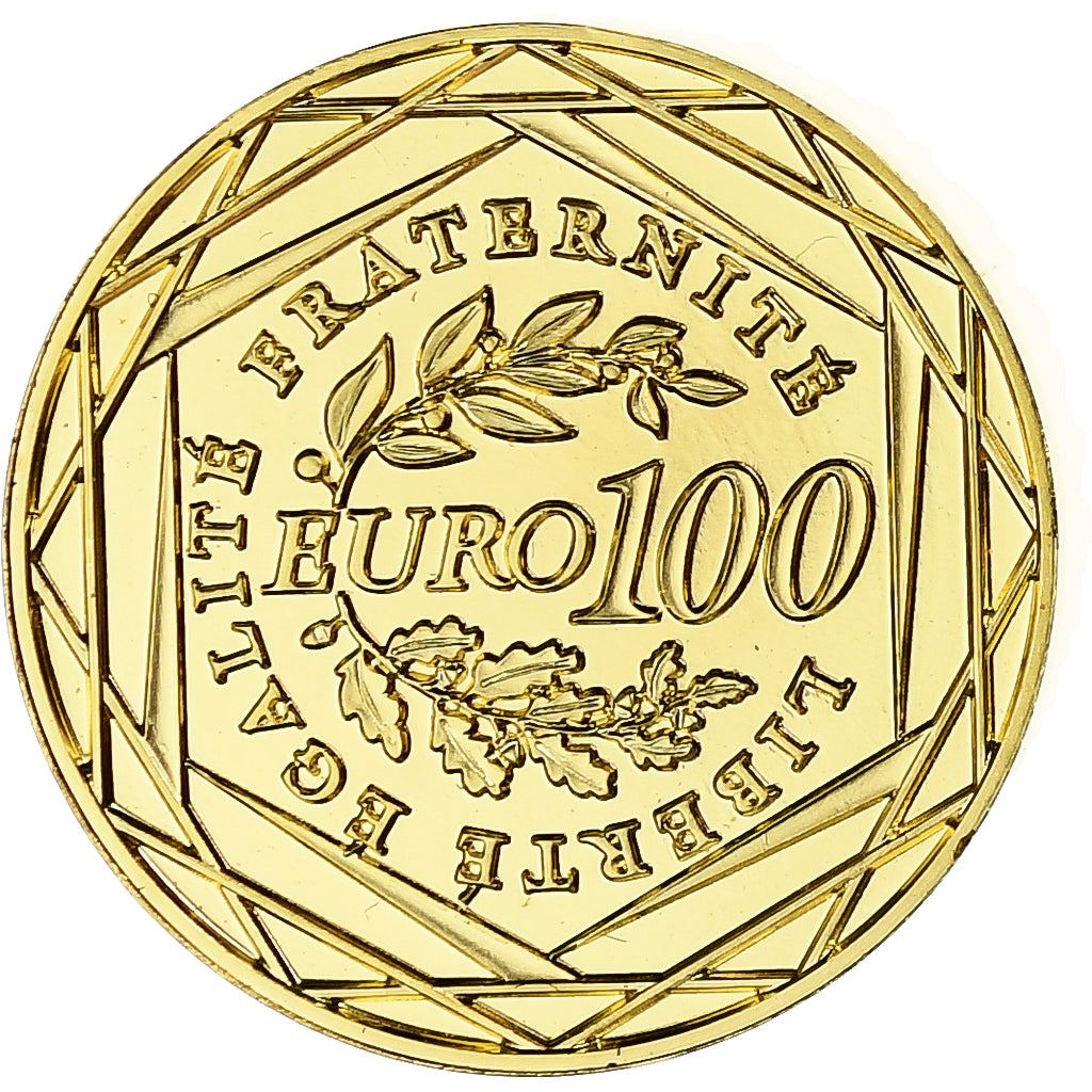 France, Semeuse, 100 Euro, 2008, MDP, BU, FDC, Or