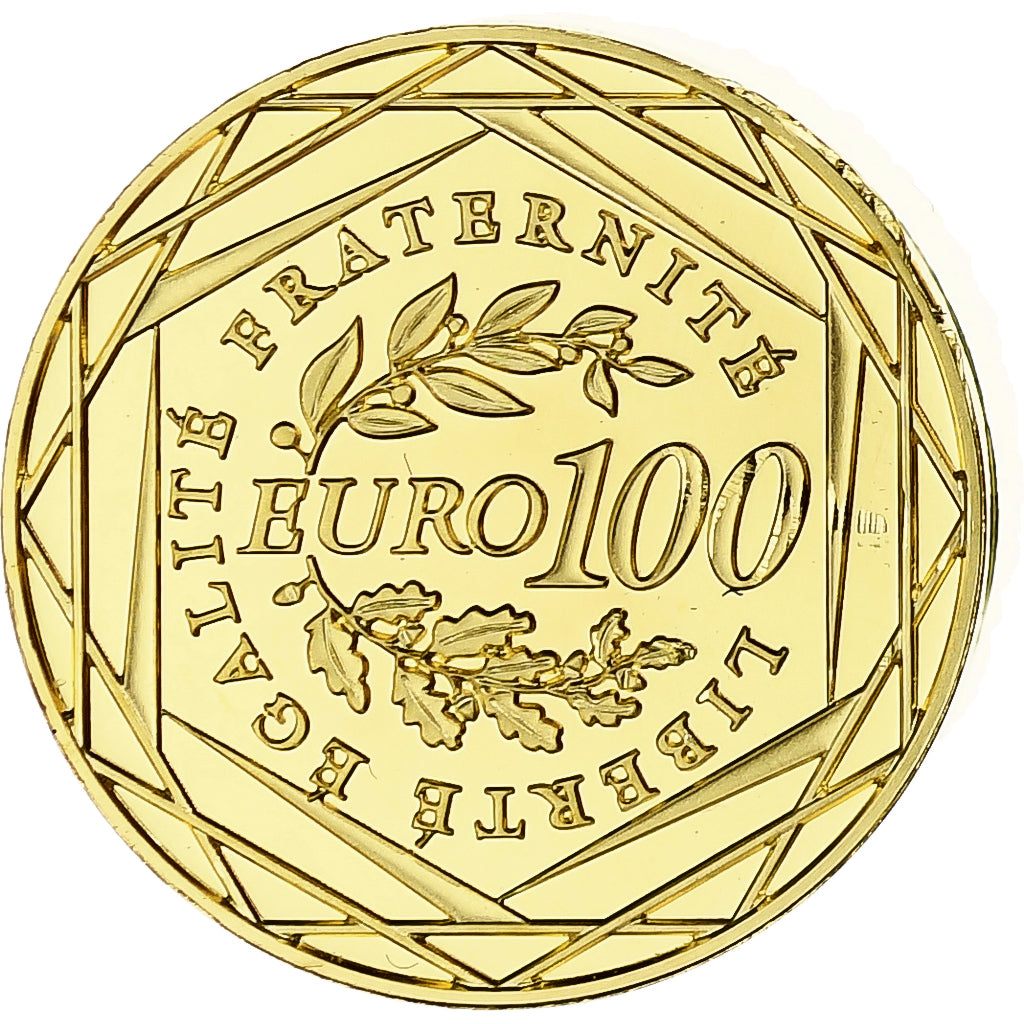France, Semeuse, 100 Euro, 2009, MDP, BU, FDC, Or
