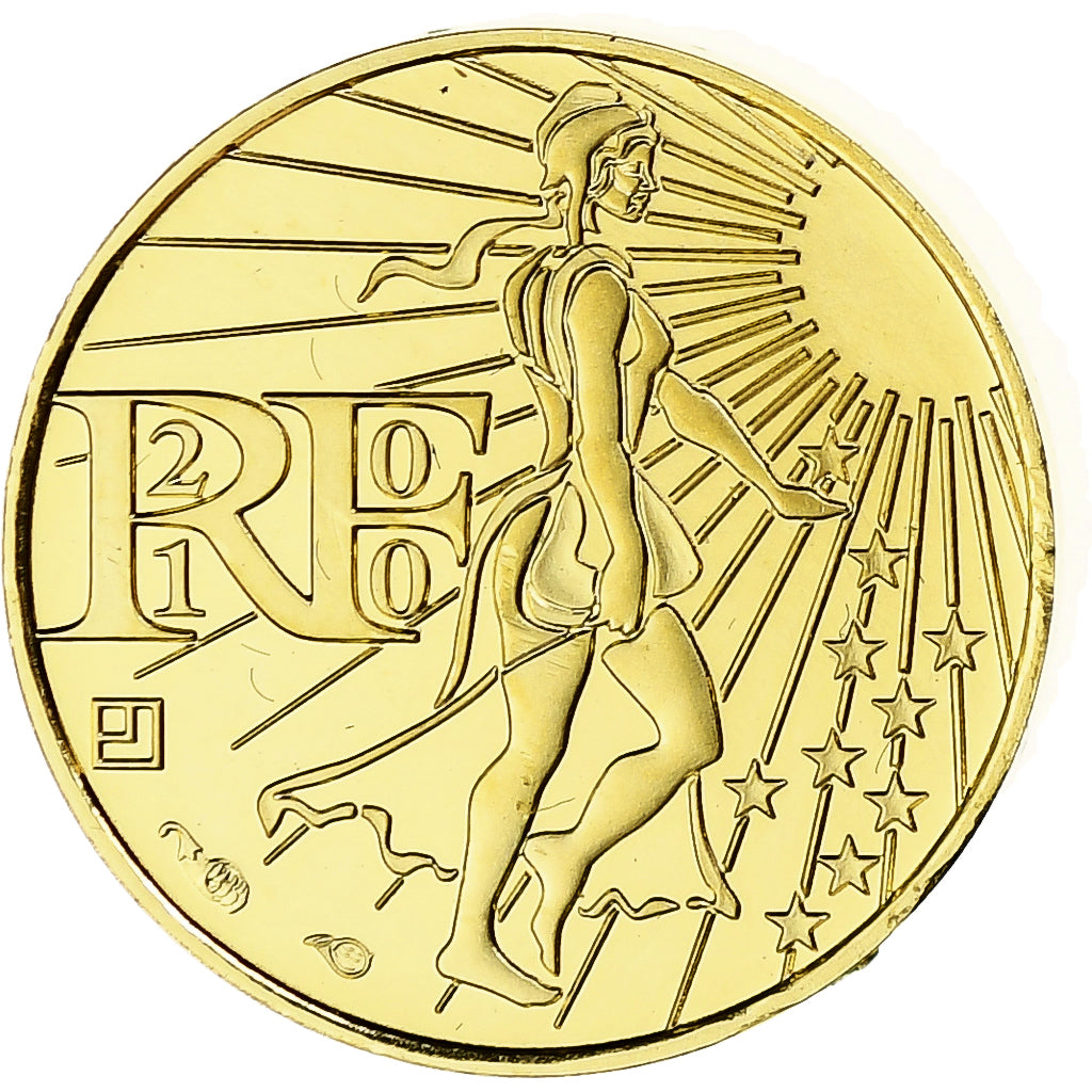 France, Semeuse, 100 Euro, 2010, MDP, BU, FDC, Or