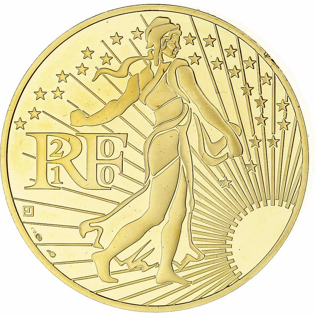 France, Semeuse, 500 Euro, 2010, MDP, BU, FDC, Or