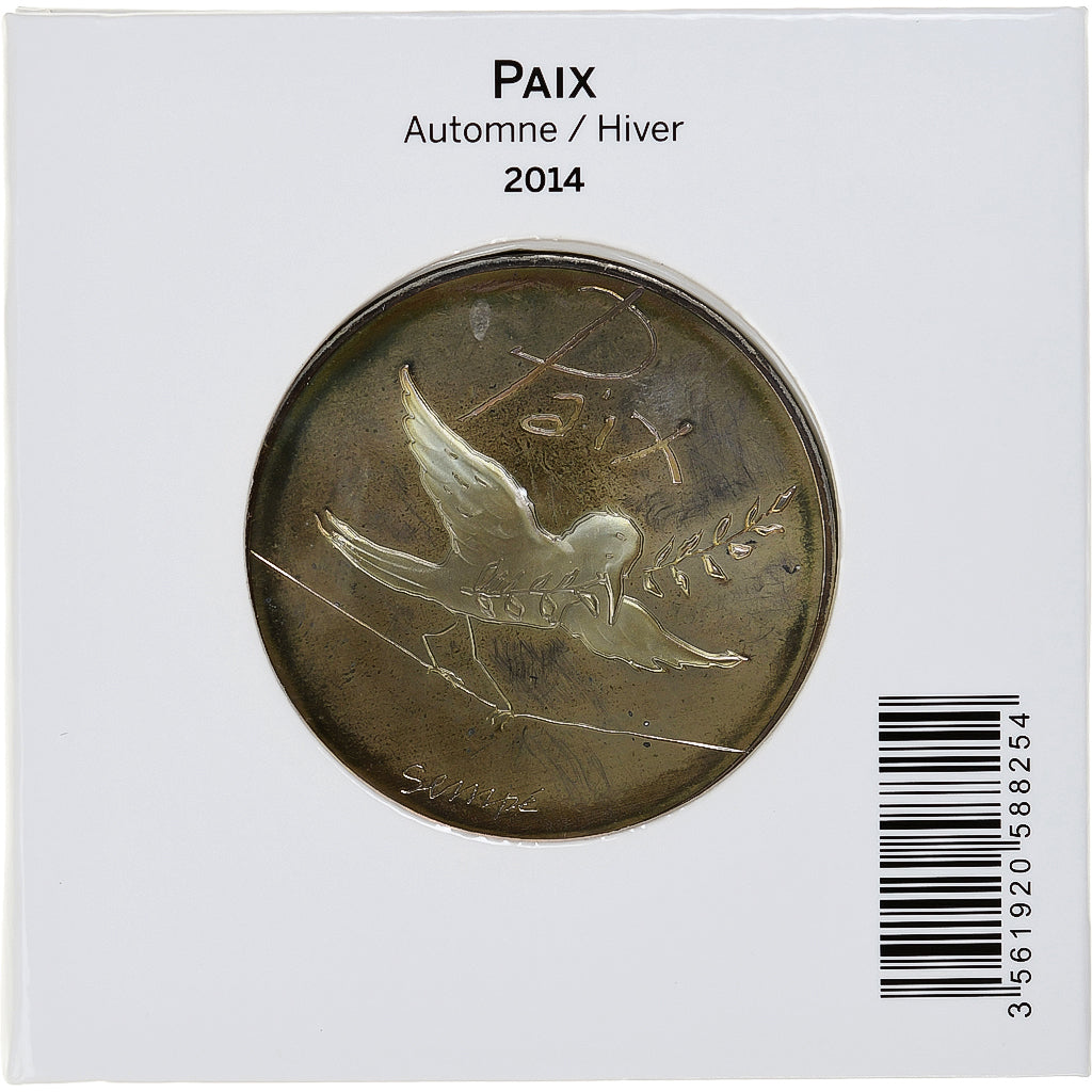 France, 50 Euro, Sempé - Paix - Automne/Hiver, 2014, MDP, SPL+, Argent