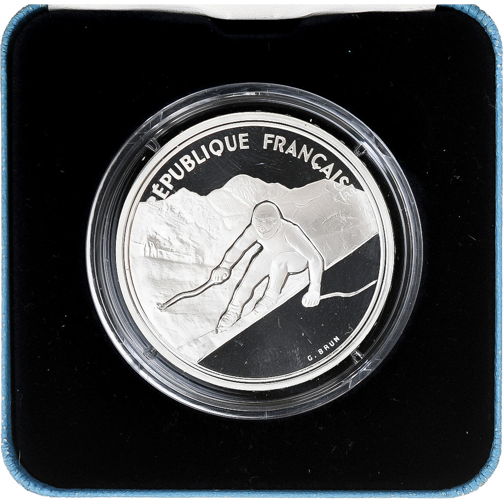 Francja, 100 Francs, 1992 Olympics, Albertville, Alpine Skiing, 1989, MDP