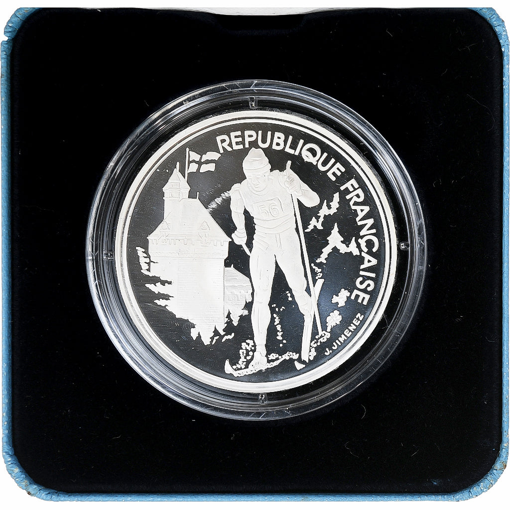 Francia, 100 Francs, 1992 Olympics, Albertville, Cross-country Skiing, 1991