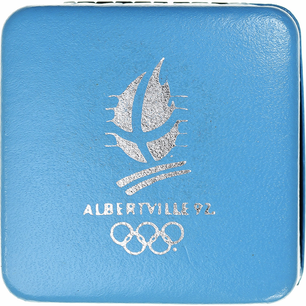 Francia, 100 Francs, 1992 Olympics, Albertville, Hockey, 1991, MDP, Plata, FDC