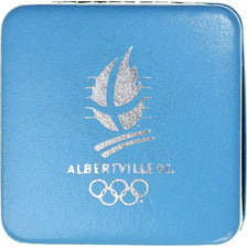France, 100 Francs, 1992 Olympics, Albertville, Hockey, 1991, MDP, Silver