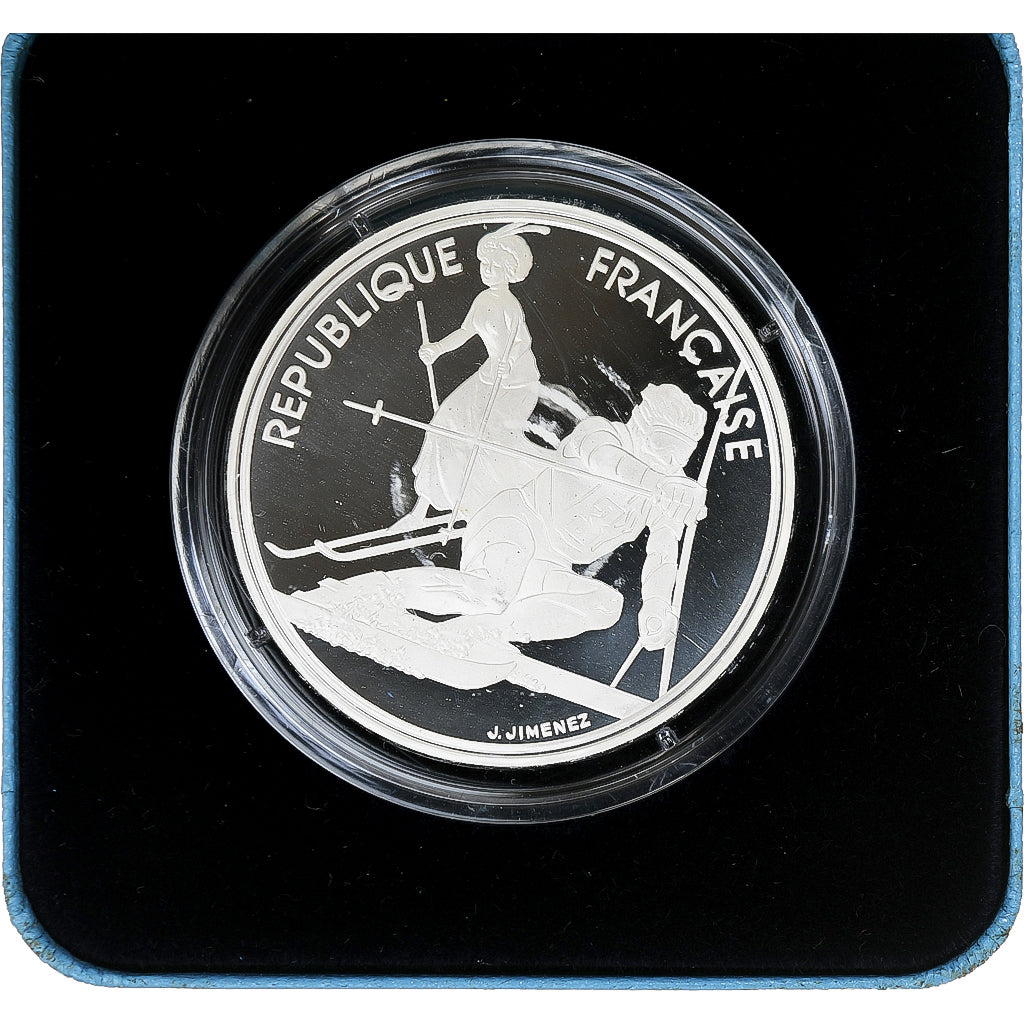 Francia, 100 Francs, 1992 Olympics, Albertville, Slalom Skiing, 1990, MDP