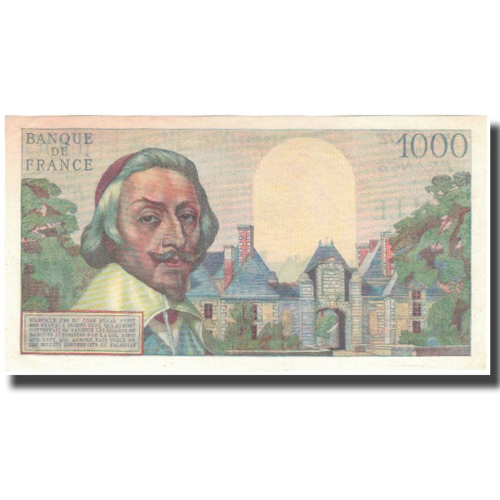 Francia, 1000 Francs, Richelieu, 1956-11-02, SPL, Fayette:42.23, KM:134a