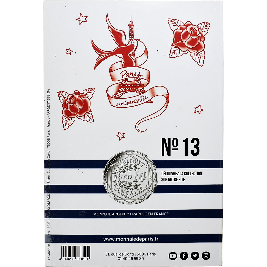 France, 10 Euro, Jean-Paul Gaultier (Les monuments de Paris), 2017, MDP, MS(64)