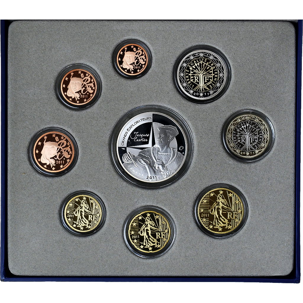 Francja, Jacques Cartier, Coffret 1ct. - 10€, 2011, MDP, Série BE, MS(65-70)
