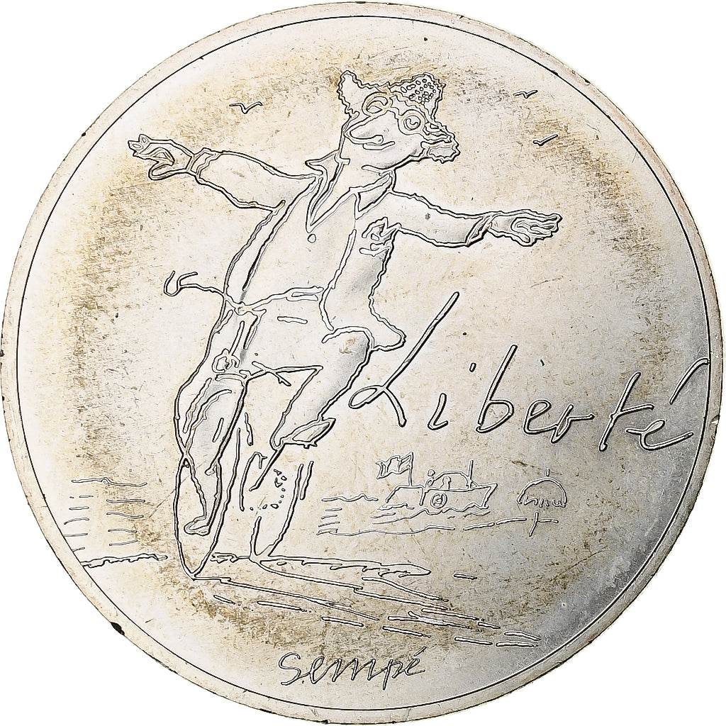 Frankrijk, 10 Euro, Sempé - Été - Liberté, 2014, MDP, UNC-, Zilver