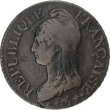 Francia, 5 Centimes, Dupré, AN 5, Orléans, Bronzo, MB, Gadoury:126