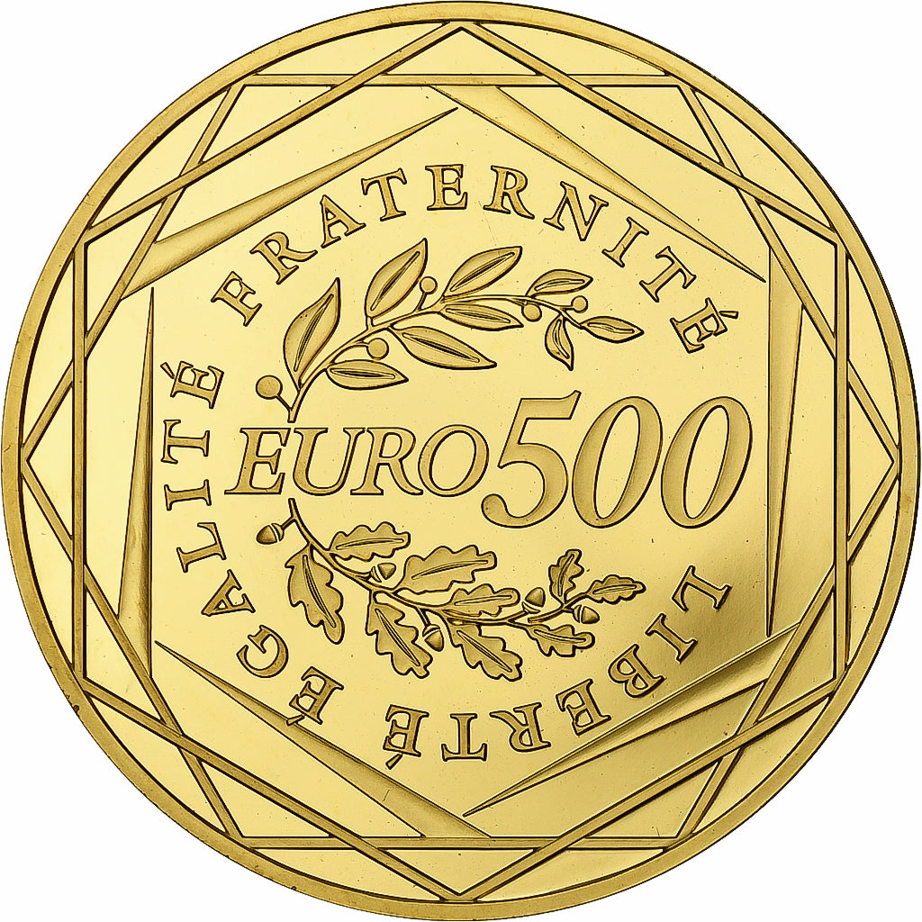 France, Semeuse, 500 Euro, 2010, MDP, BU, MS(64), Gold