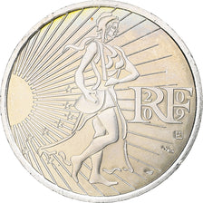 France, Semeuse, 10 Euro, 2009, MDP, MS(63), Silver