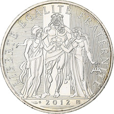 France, Hercule, 10 Euro, 2012, MDP, MS(63), Silver