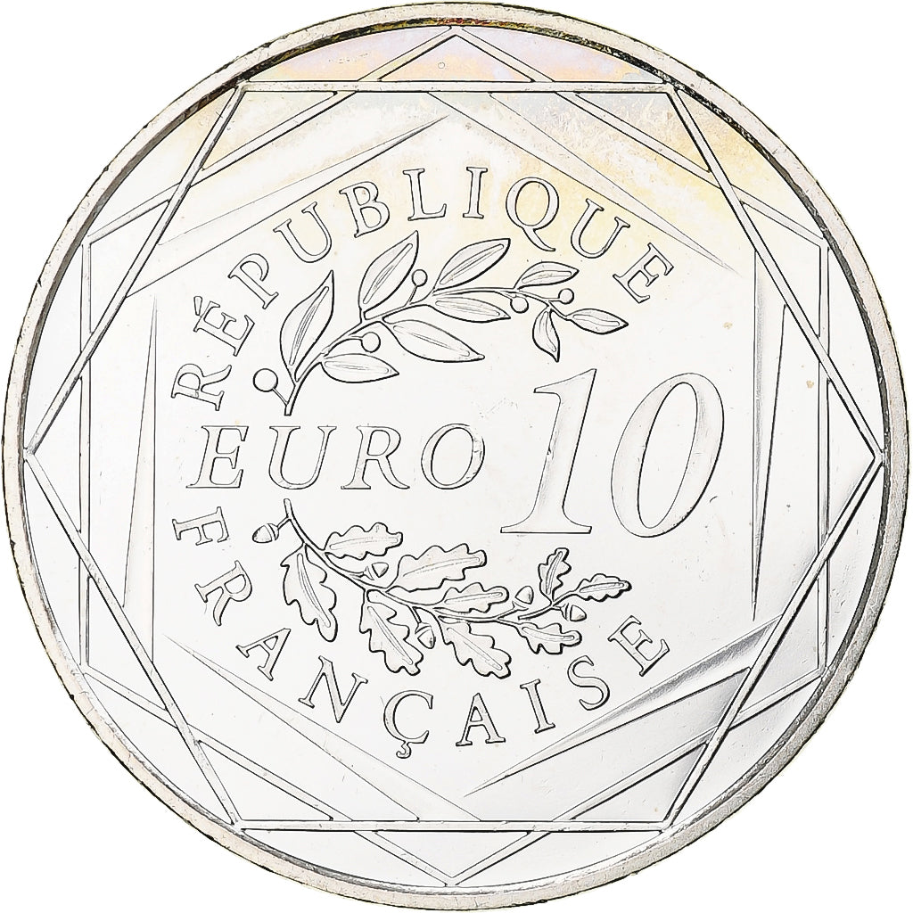 França, Hercule, 10 Euro, 2012, MDP, MS(63), Prata