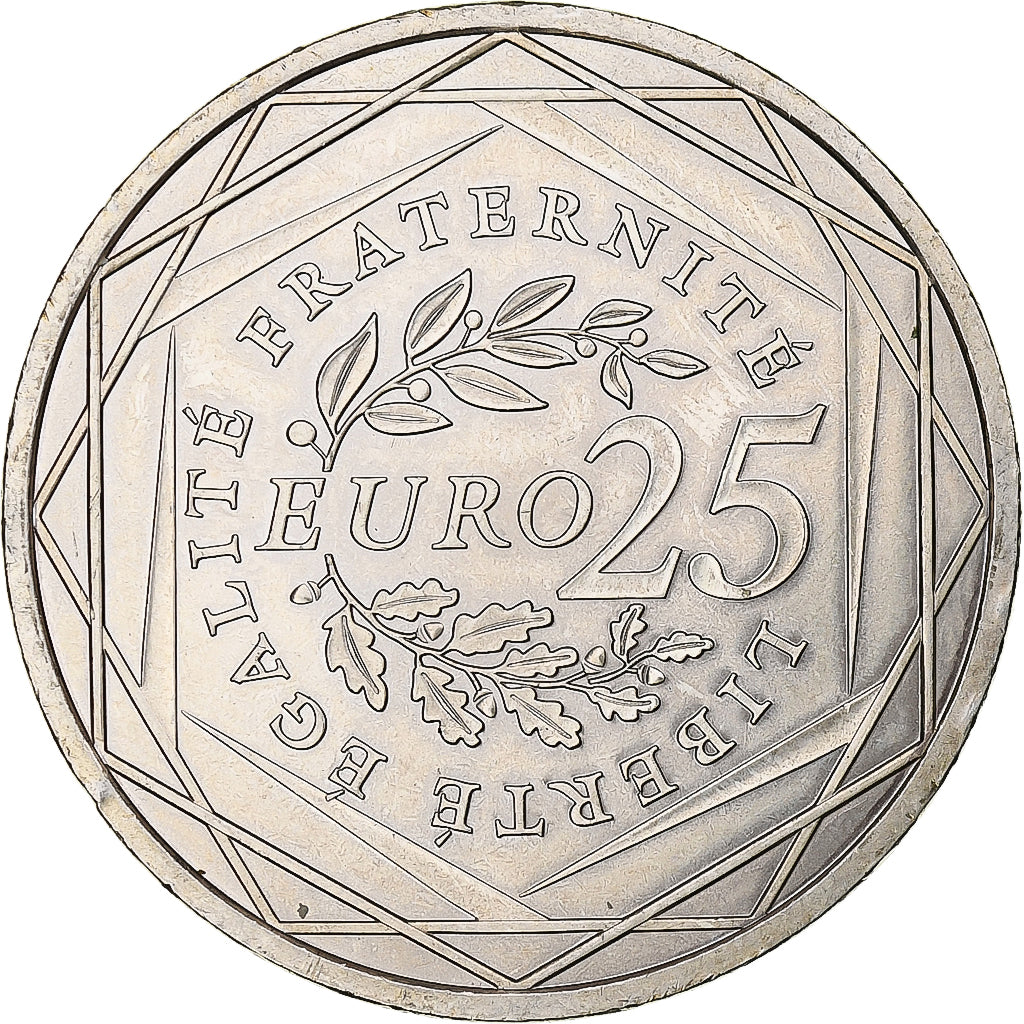 France, Semeuse, 25 Euro, 2009, MDP, SPL, Argent