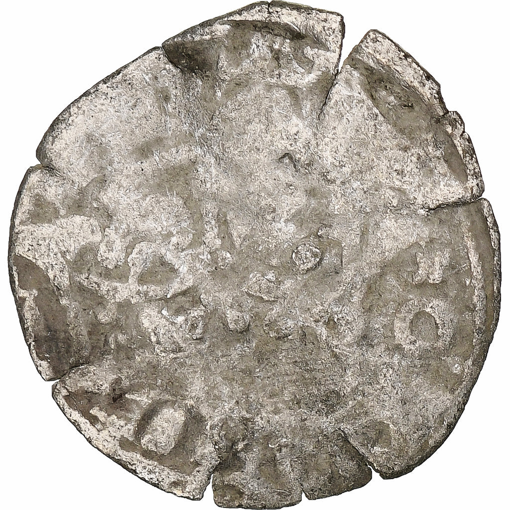 France, Charles IV, Double Parisis, 1323-1328, Billon, F(12-15), Duplessy:244b