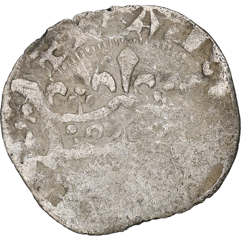 France, Charles IV, Double Parisis, 1323-1328, Billon, F(12-15), Duplessy:244b