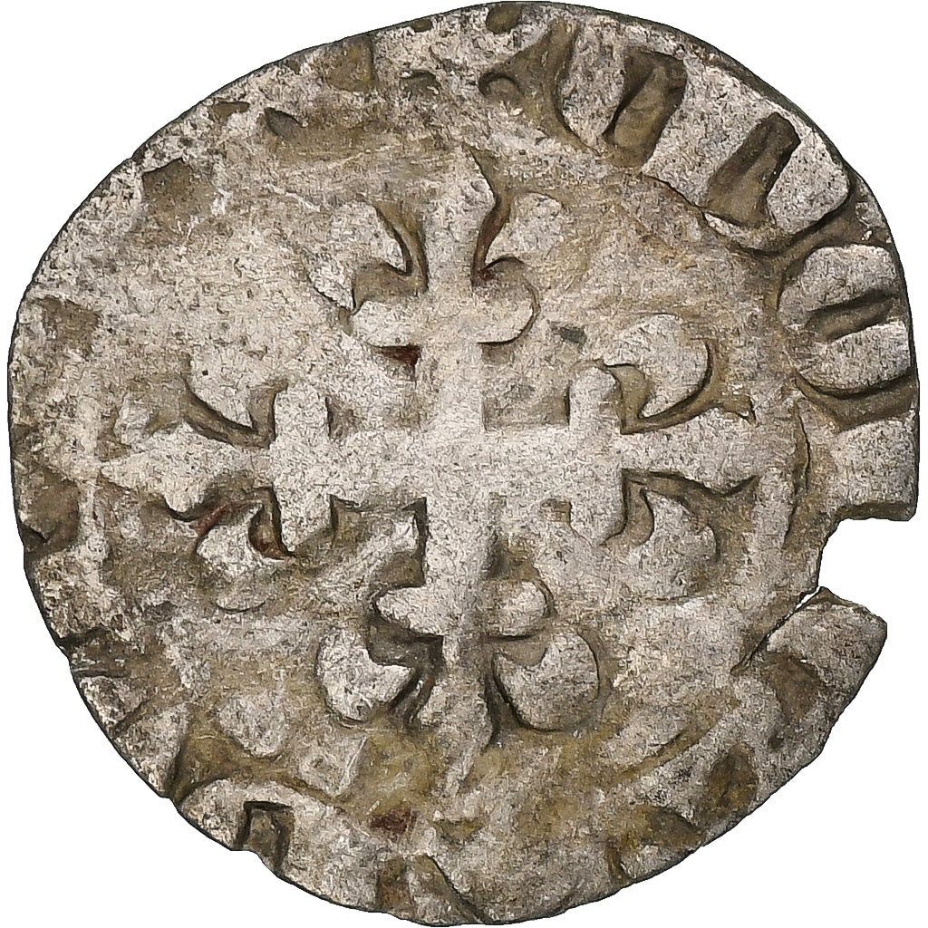 France, Charles IV, Double Parisis, 1323-1328, Billon, F(12-15), Duplessy:244b