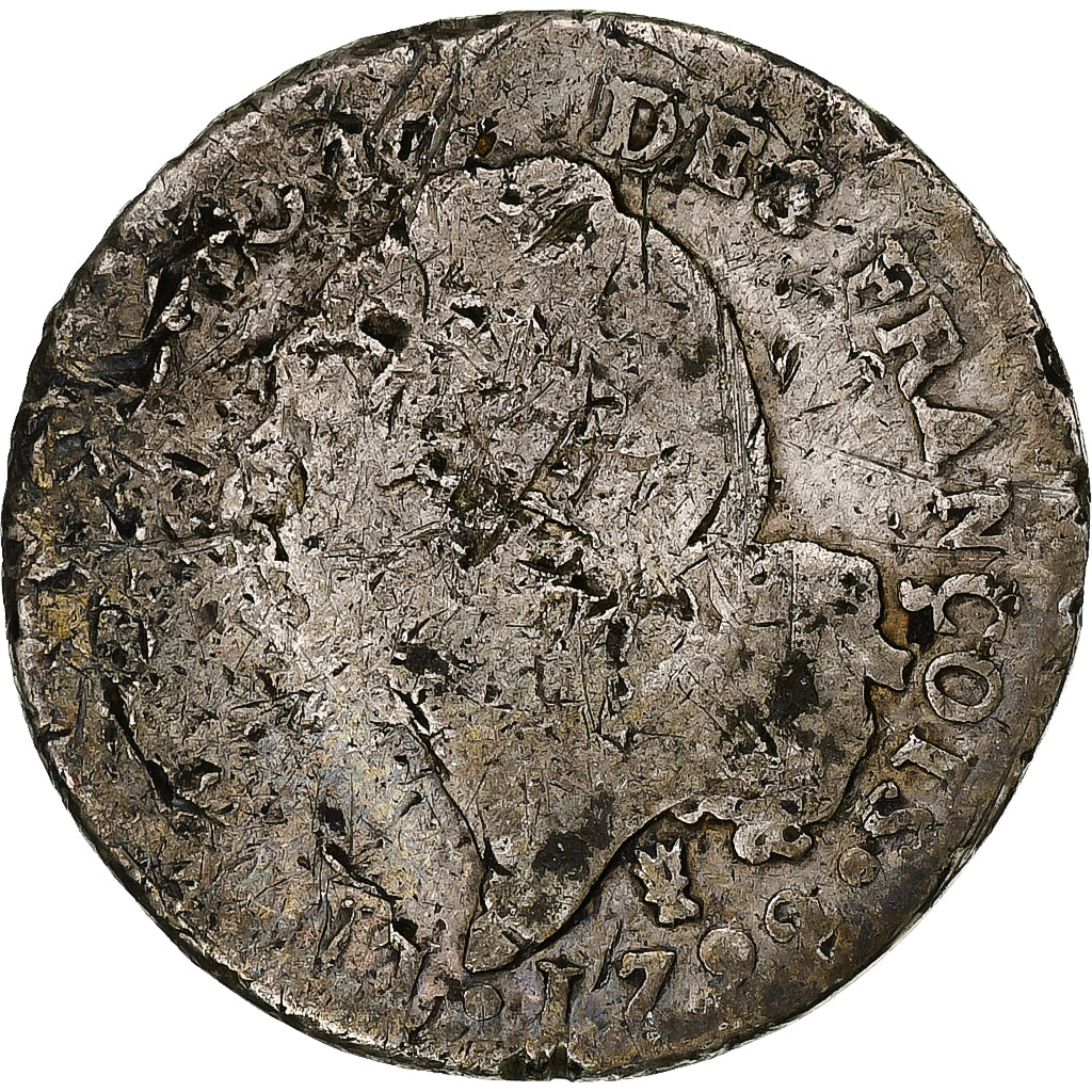 France, Louis XVI, 15 sols françois, 1792 / AN 4, Limoges, Argent, B+