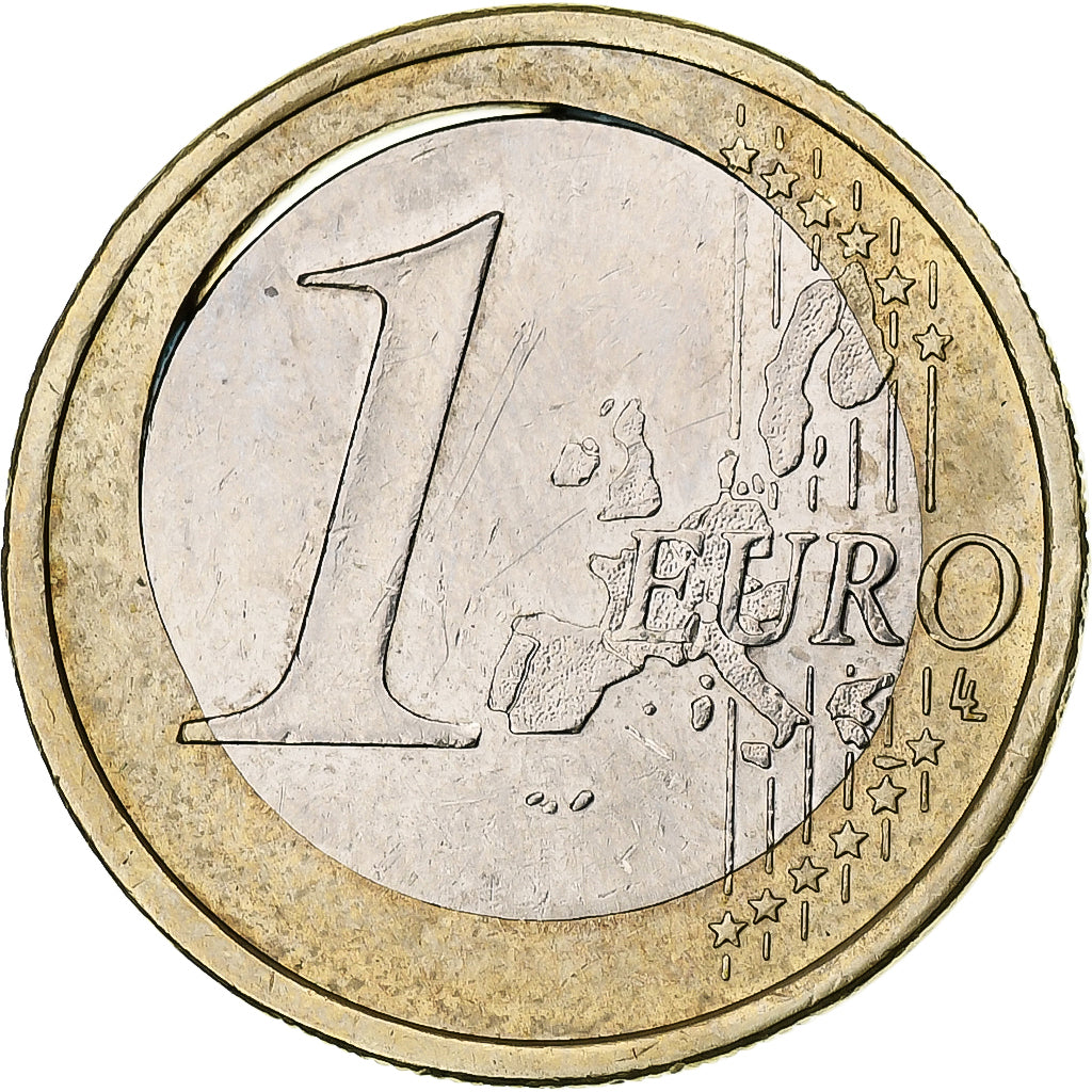 Alemanha, Euro, error double punched center hole, 2004, Bimetálico, AU(55-58)