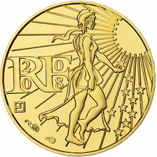 France, Semeuse, 100 Euro, 2008, MDP, MS(64), Gold