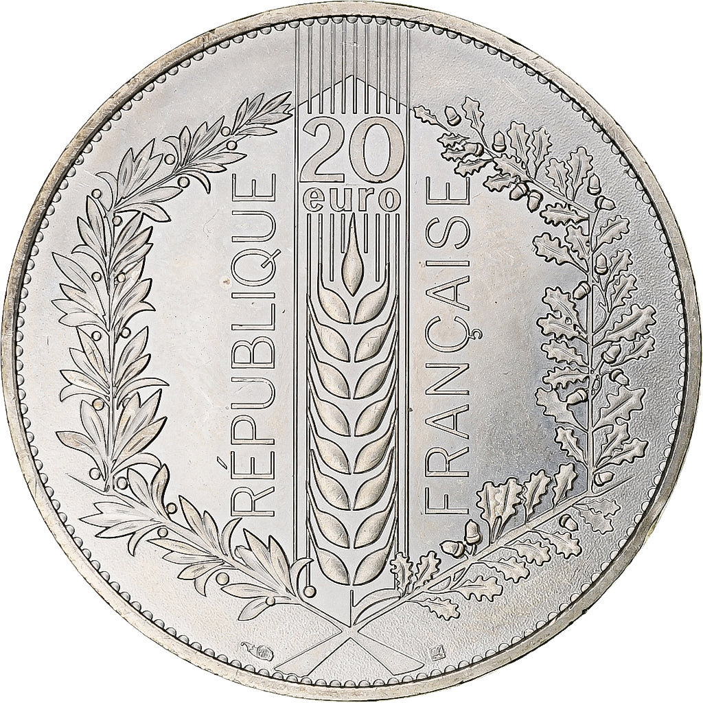 France, 20 Euro, Natures de France, Blé, 2022, MDP, MS(64), Silver