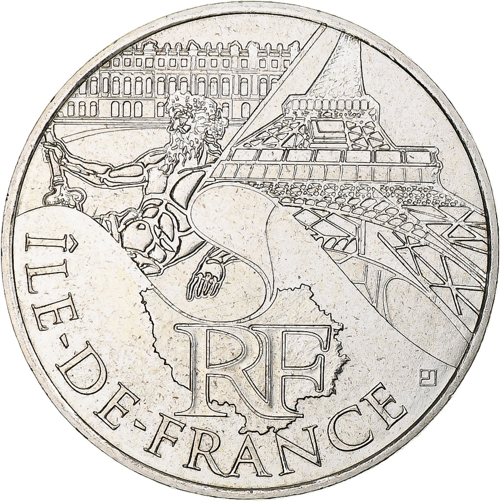 France, 10 Euro, Île-de-France, 2011, MDP, MS(63), Silver