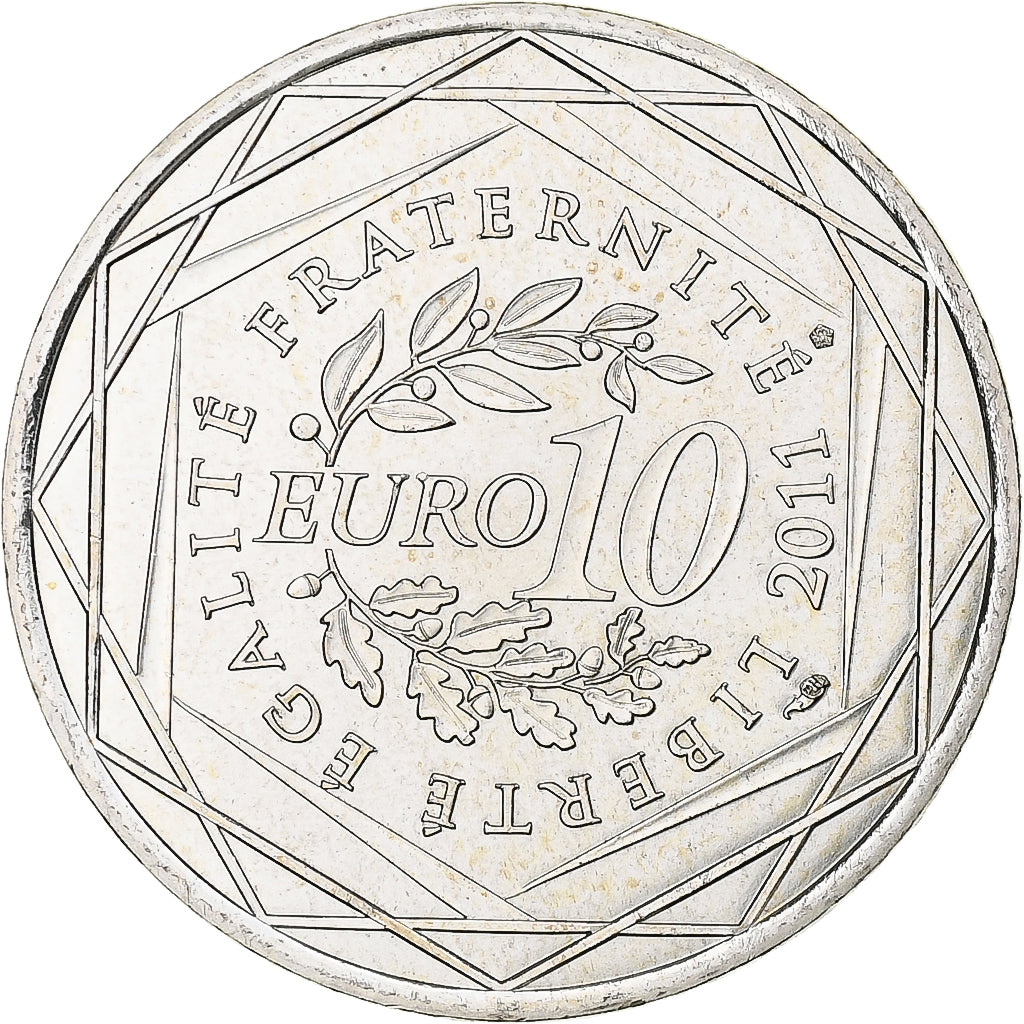 France, 10 Euro, Île-de-France, 2011, MDP, MS(63), Silver