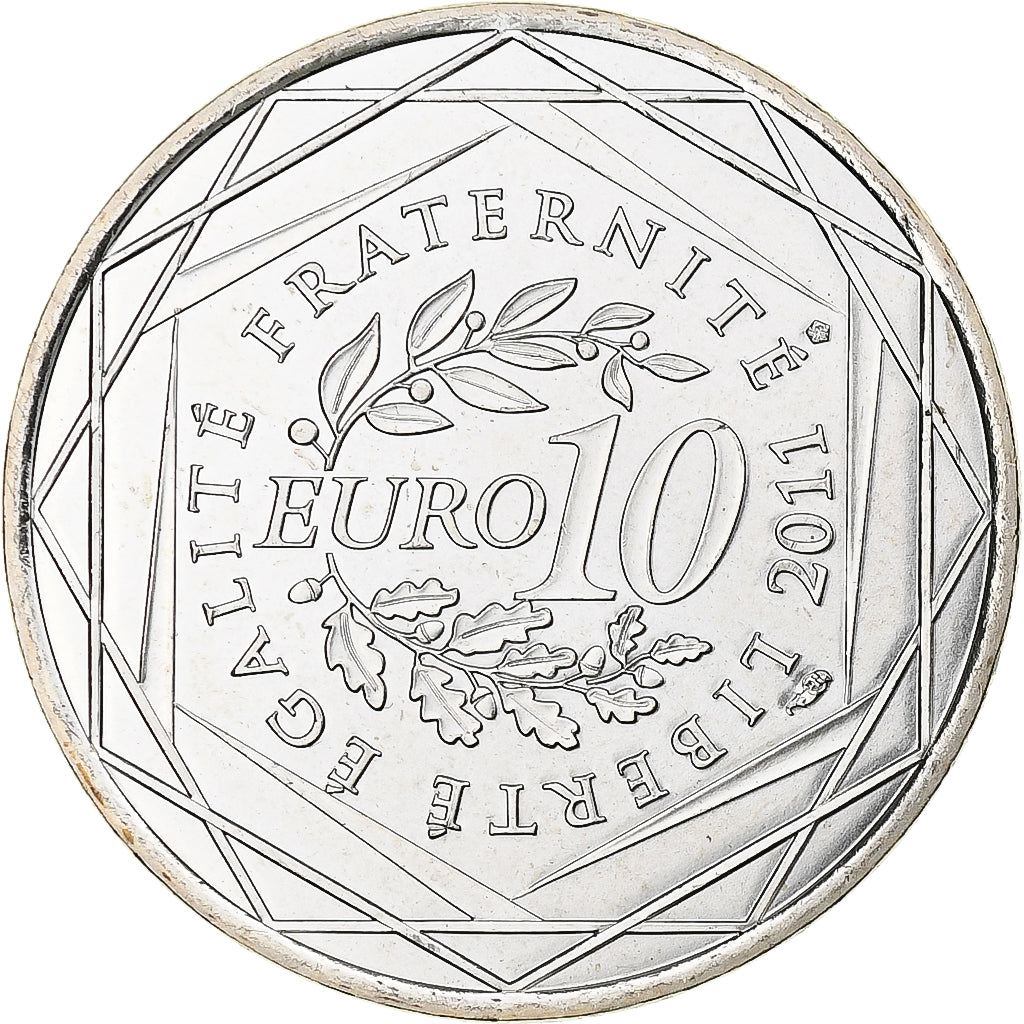 Frankrijk, 10 Euro, Haute-Normandie, 2011, MDP, UNC-, Zilver