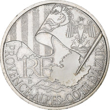 France, 10 Euro, Provence-Alpes-Côte d'Azur, 2010, MDP, MS(63), Silver