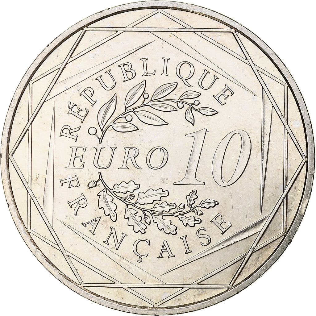 França, Hercule, 10 Euro, 2012, MDP, MS(63), Prata