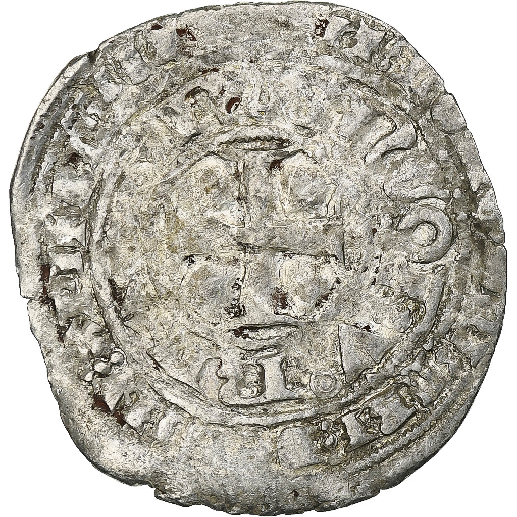Frankrijk, Karel V, Blanc au K, 1365-1380, Billon, ZF, Duplessy:363