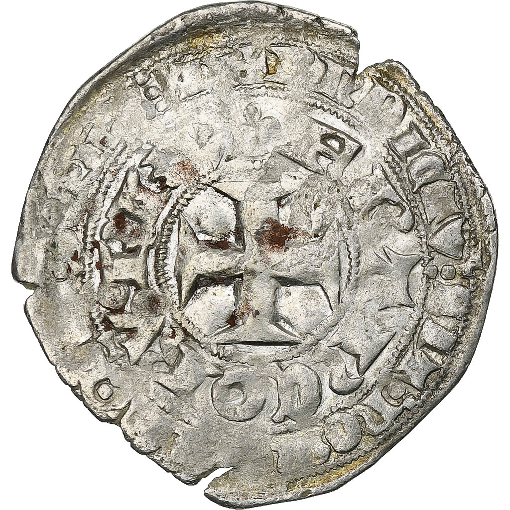 France, Charles V, Blanc au K, 1365-1380, Billon, EF(40-45), Duplessy:363