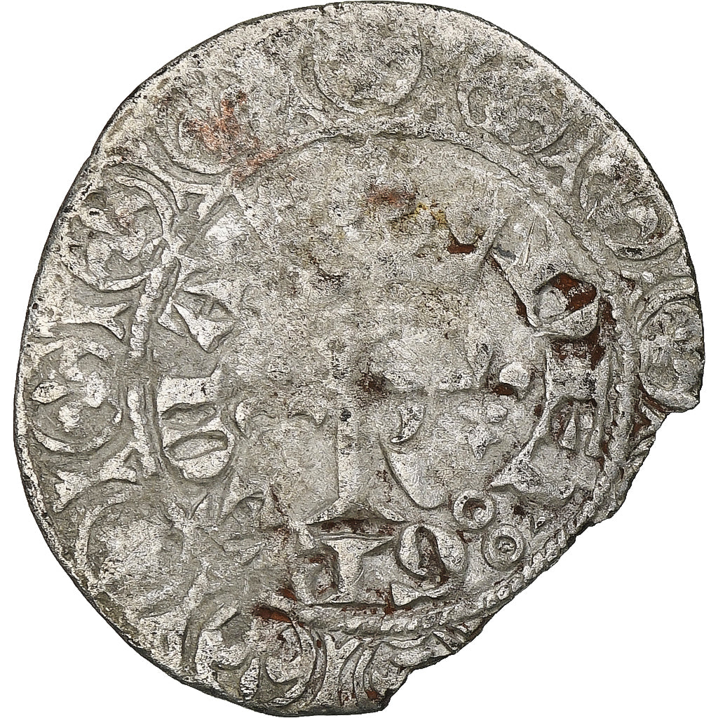 Frankreich, Charles V, Blanc au K, 1365-1380, Billon, SS, Duplessy:363