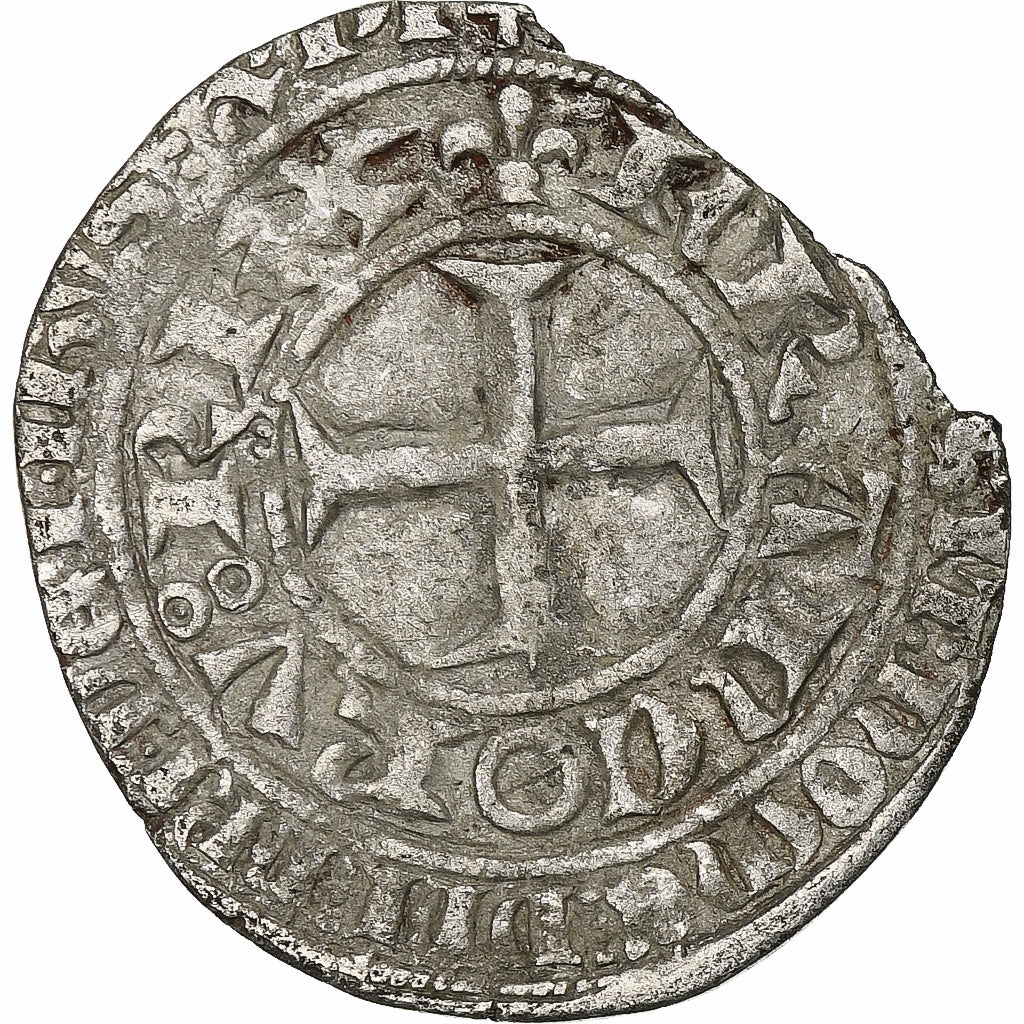 Frankreich, Charles V, Blanc au K, 1365-1380, Billon, SS, Duplessy:363