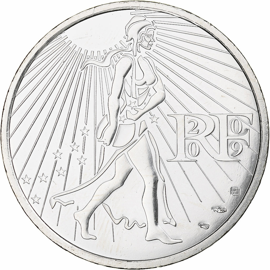 France, 25 Euro, Semeuse, 2009, MDP, Silver, MS(64)