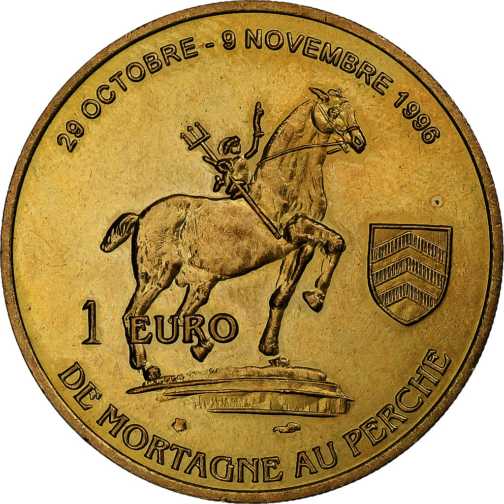 France, 1 Euro, Mortagne au Perche, 1998, Brass, MS(60-62)
