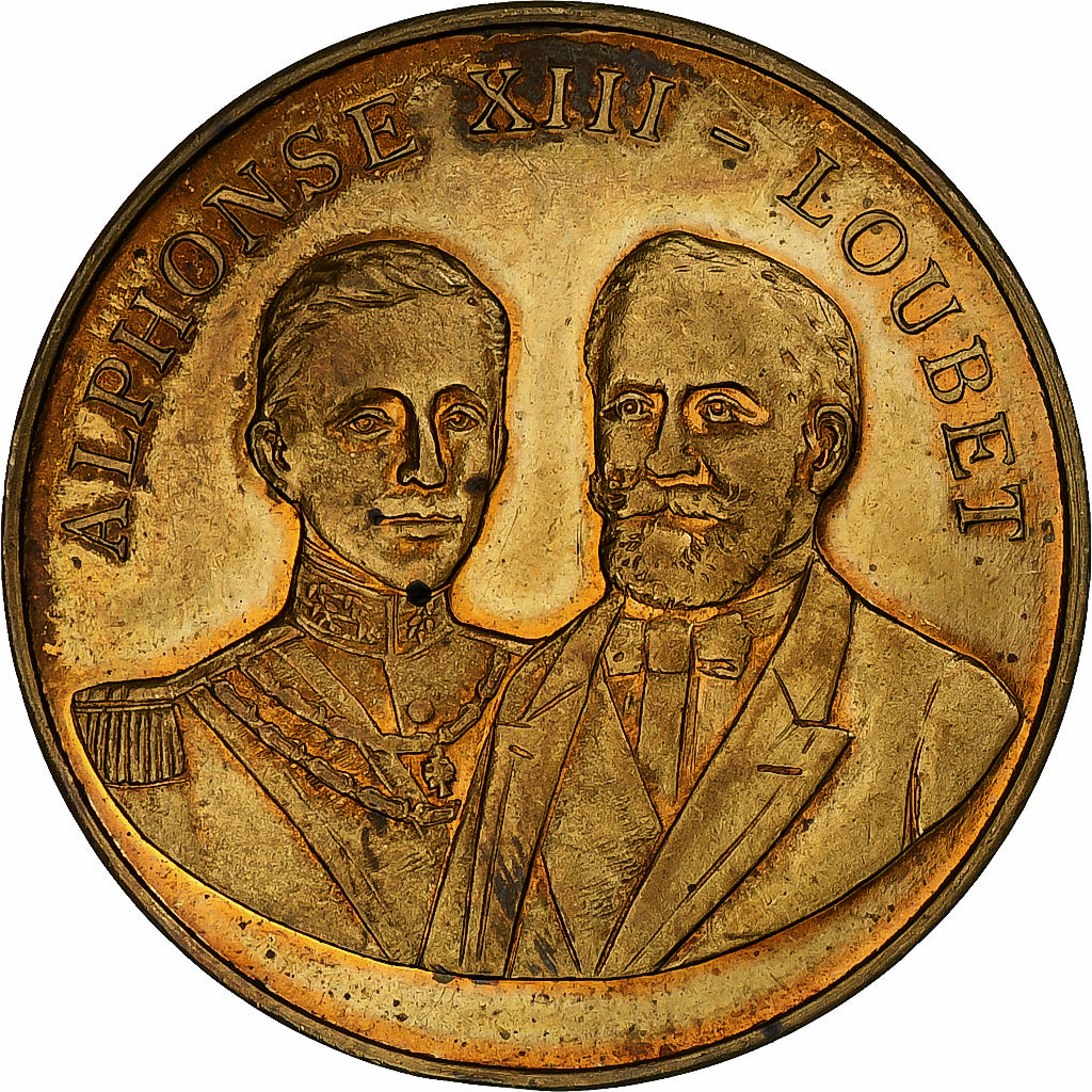 França, medalha, Mutuelle de France et de Colonies, Alphonse XIII - Loubet