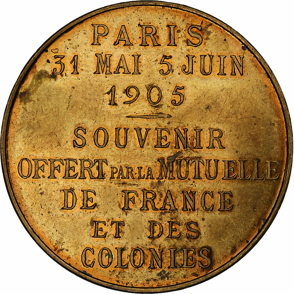 França, medalha, Mutuelle de France et de Colonies, Alphonse XIII - Loubet