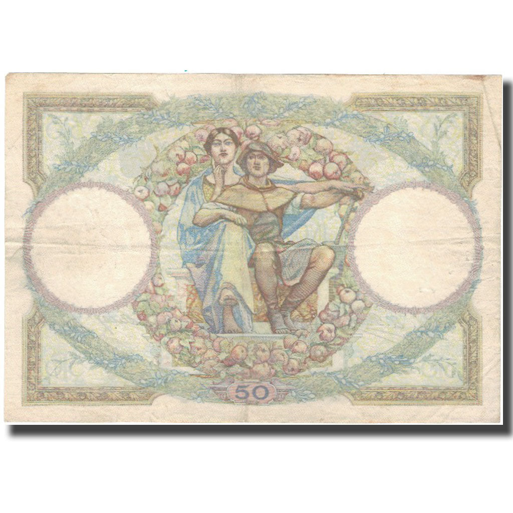 France, 50 Francs, Luc Olivier Merson, 1931-01-15, TB+, Fayette:16.2, KM:80a
