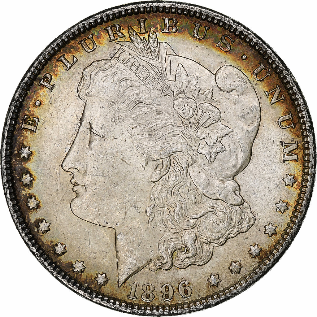 United States, Dollar, Morgan, 1896, Philadelphia, Silver, AU(55-58)