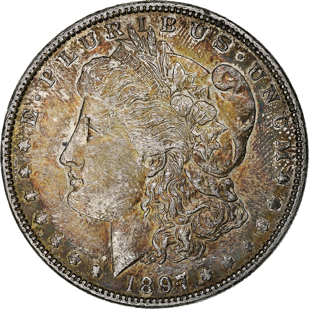 United States, Dollar, Morgan, 1897, Philadelphia, Silver, AU(55-58)